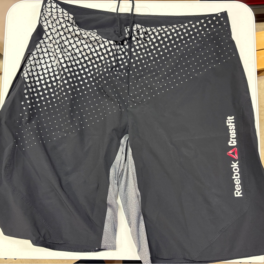 Reebok CrossFit Black and White Patterned Shorts